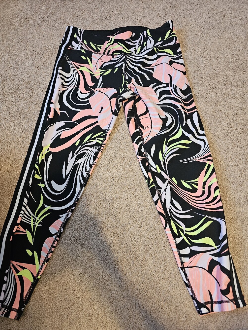 DKNY SZ XL FUN COLOR WORKOUT LEGGINS